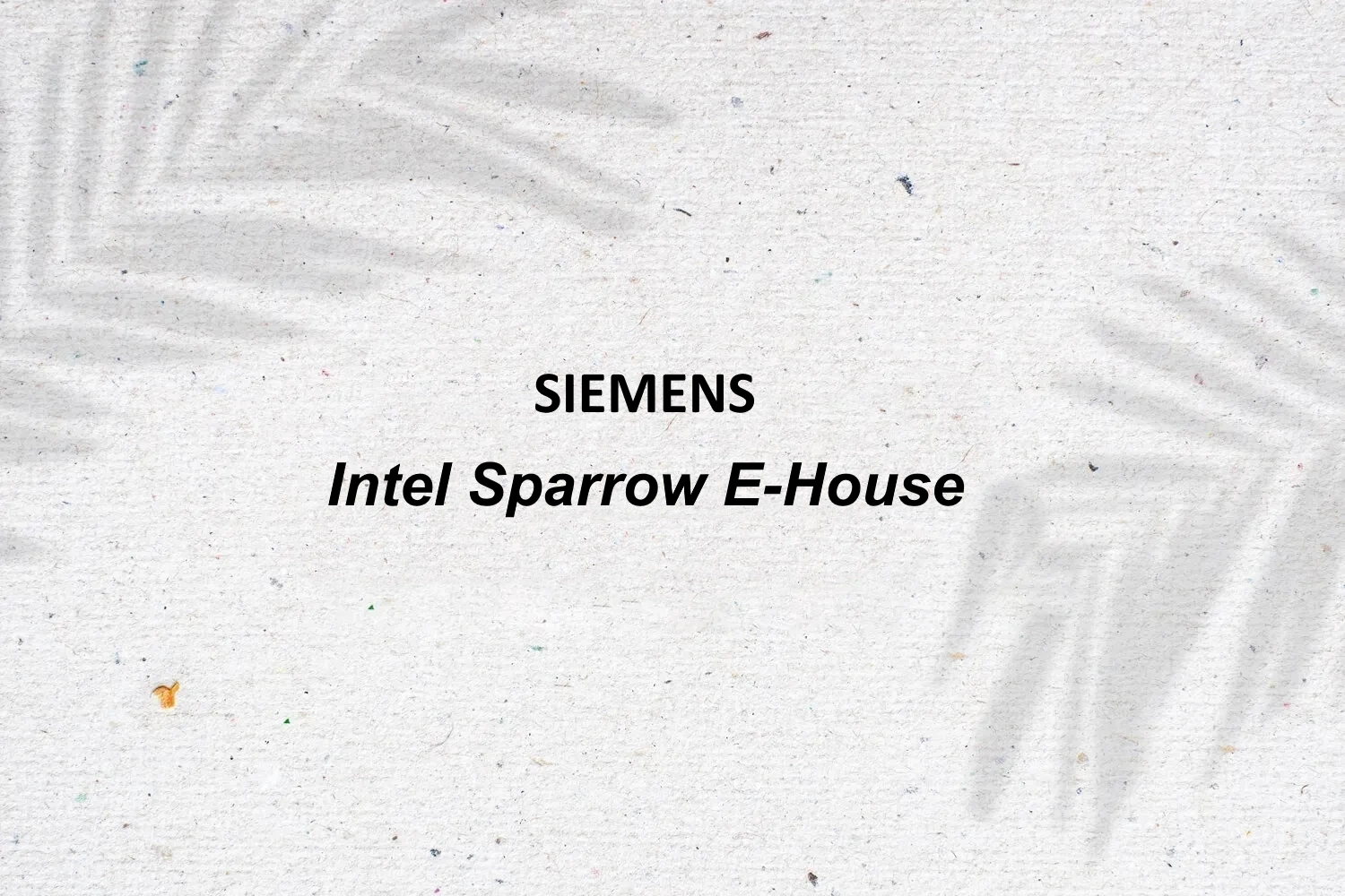 SIEMENS Intel Sparrow EE-House
